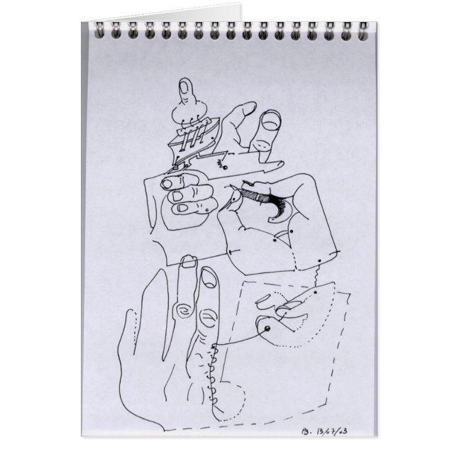 PDD 8 Small Weak Drawings Jeux de Mains Card (Front)