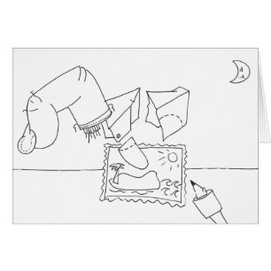PDD Small Weak Drawings Colouring Greeting card