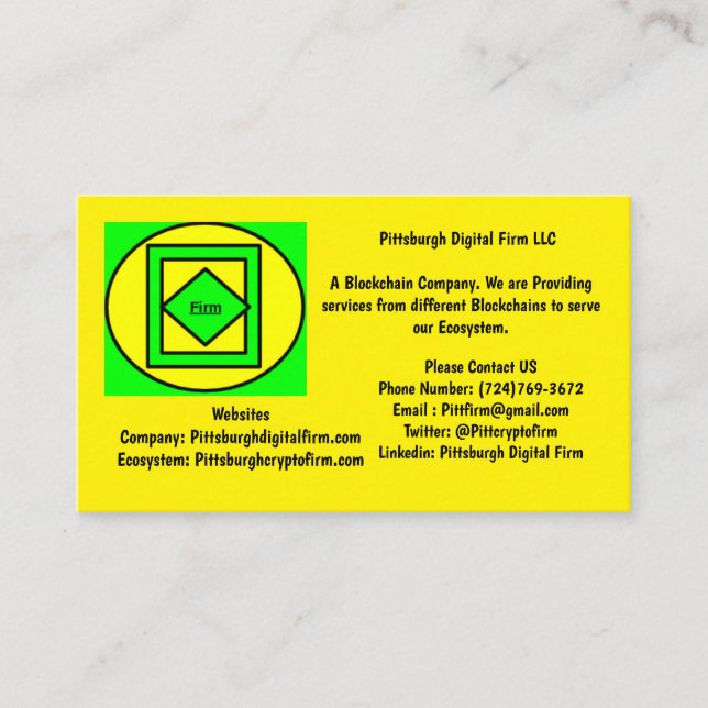 PDF Business Cards (Front)