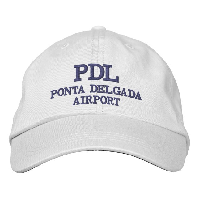 PDL Ponta Delgada Airport Embroidered Hat (Front)