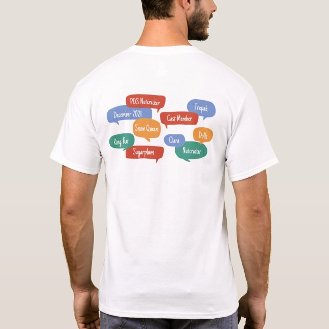 PDS Nutcracker 2021 Adult Cast T-shirt membre (Dos)