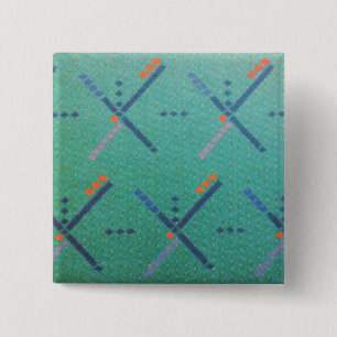 PDX Airport Carpet 2 Inch Square Button