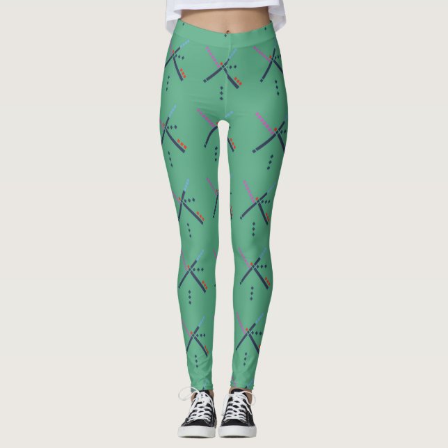 PDX Airport Carpet | A Valued Rug Leggings (Front)