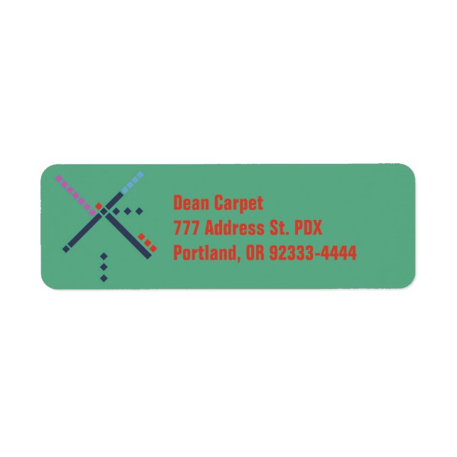 PDX Airport Carpet Portland Oregon Label (Front)