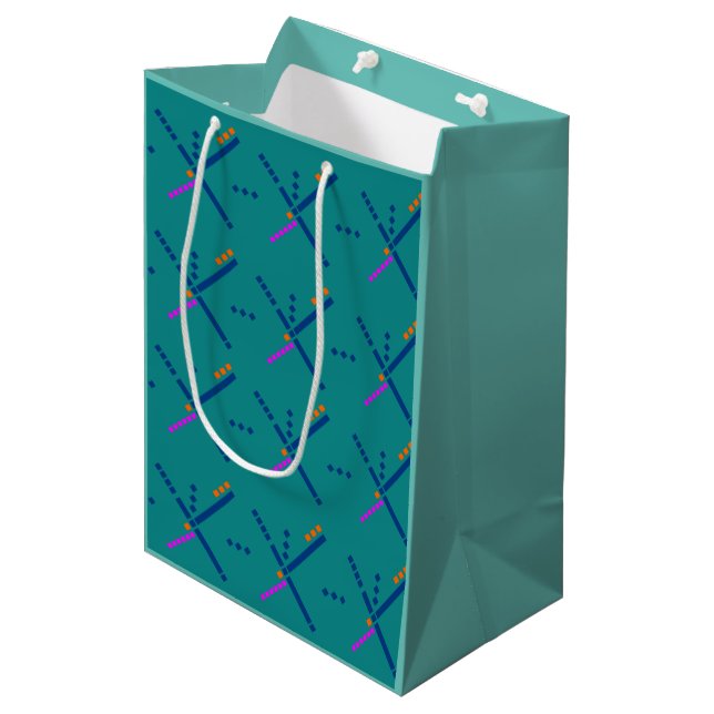 PDX Airport Carpet Portland Oregon Medium Gift Bag (Front Angled)