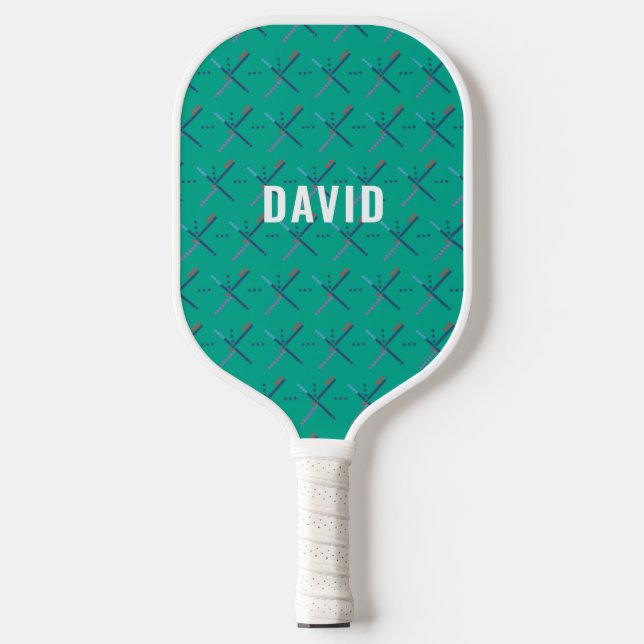 PDX Airport Carpet | PORTLAND Personalized Pickleball Paddle (Front)