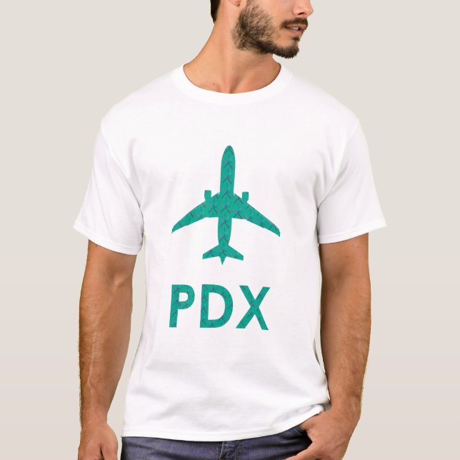 PDX Airport Carpet | PORTLAND T-Shirt (Front)