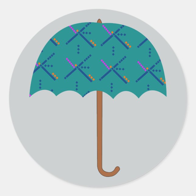 PDX Airport Carpet Umbrella Classic Round Sticker (Front)