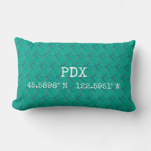 PDX Portland Airport  Carpet   Coordinates Lumbar Pillow