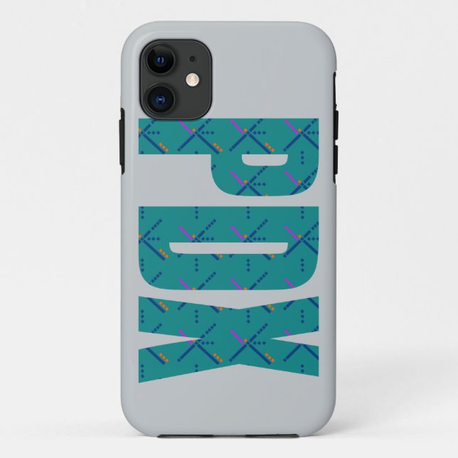 PDX Portland Airport Carpet Text Case-Mate iPhone Case (Back)
