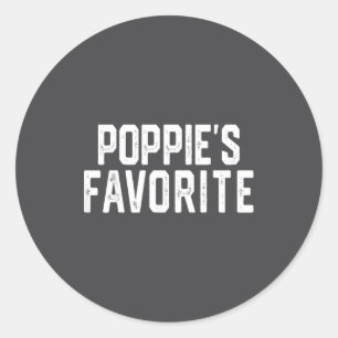 Pe’s Favorite Humor Fathers Day Grandparent Granhi Classic Round Sticker