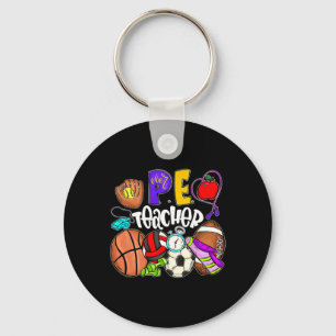 Pe Teacher Fun Physical Education Teacher Back To Keychain