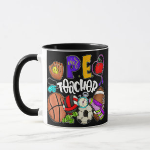 PE Teacher Funny Physical Education Teacher Back Mug
