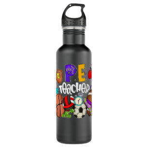 PE Teacher Funny Physical Education Teacher Back T 710 Ml Water Bottle