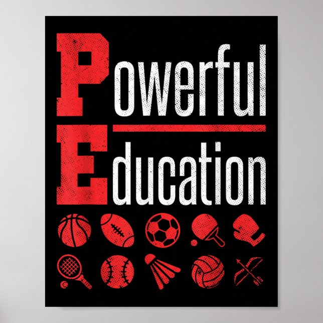 Pe Teacher Gym Physical Education School Motivatio Poster (Front)