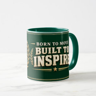 PE Teacher Mug, Born to Move Built to Inspire Gift Mug