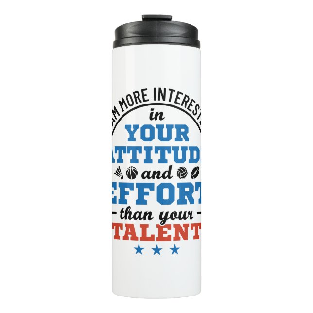 PE Teacher Physical Education Coach Attitude Thermal Tumbler (Front)