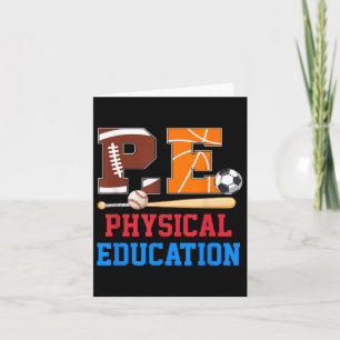 Pe Teacher Sports Back To School Physical Educatio Card