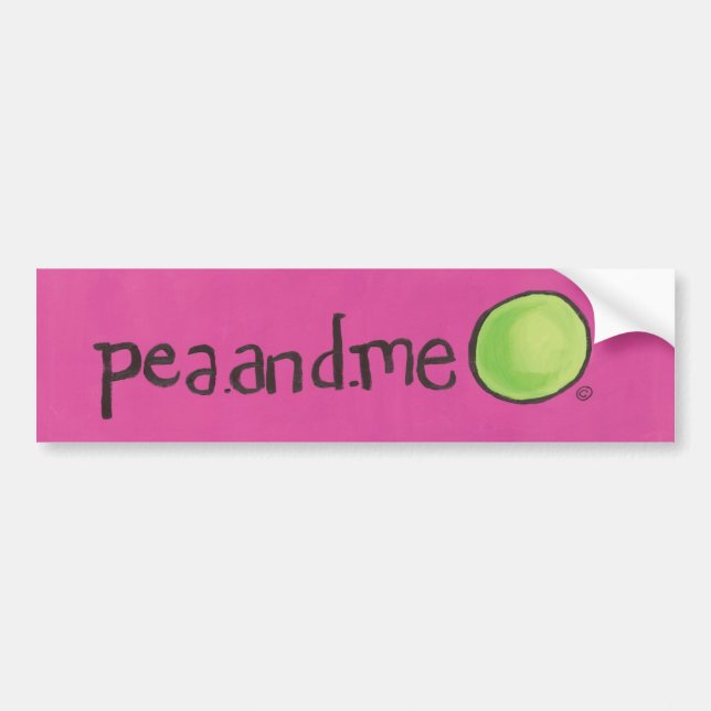 pea.and.me bumber stickers (Front)