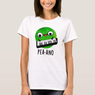 Pea-ano Funny Music Veggie Pea Pun  T-Shirt