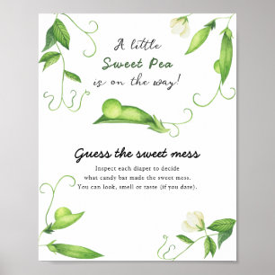 Pea baby shower - Guess the sweet mess Poster
