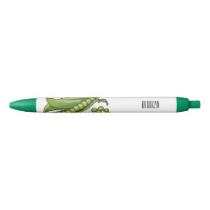 Pea cartoon illustration black ink pen