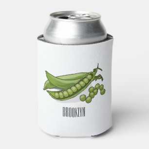 Pea cartoon illustration can cooler