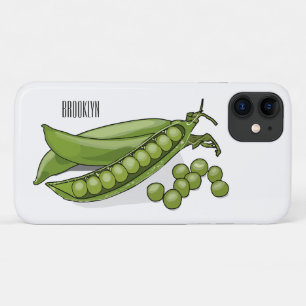 Pea cartoon illustration iPhone 11 case