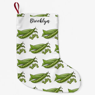 Pea cartoon illustration small christmas stocking