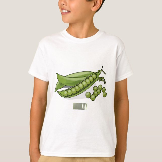 Pea cartoon illustration  T-Shirt (Front)