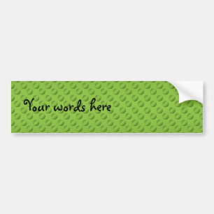 Pea green polka dots on green bumper sticker