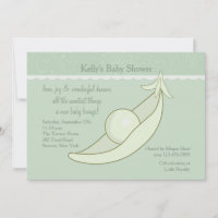Pea in a Pod Baby Shower Invitation