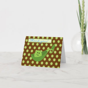 Pea in a Pod BlueThank You Card