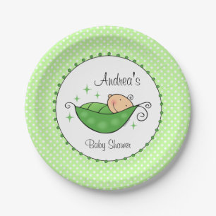 Pea in My Pod Paper Plate