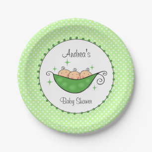 Pea in My Pod Triplets Paper Plate