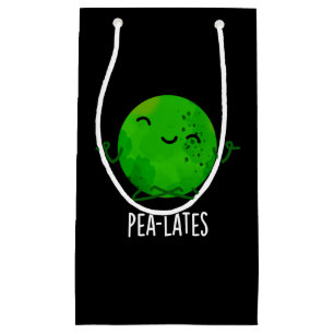 Pea-lates Funny Pilates Pea Pun Dark BG Small Gift Bag