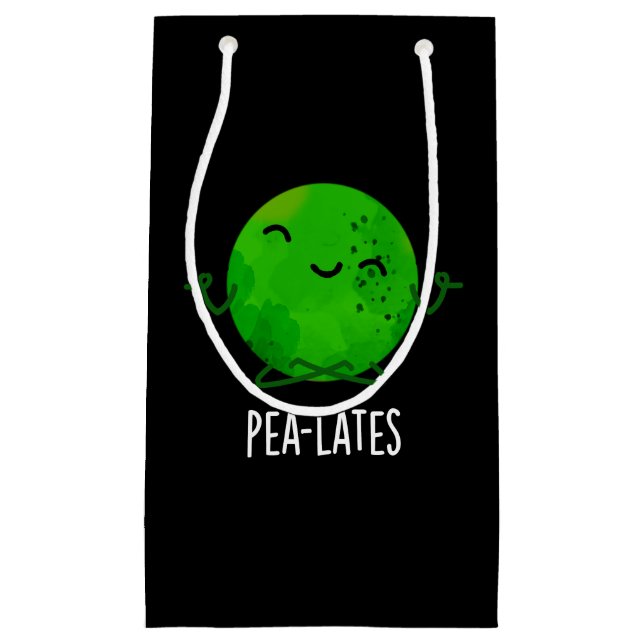 Pea-lates Funny Pilates Pea Pun Dark BG Small Gift Bag (Front)