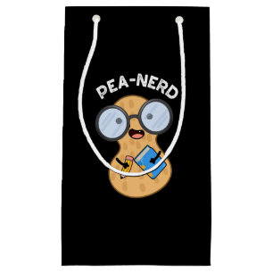 Pea-nerd Funny Nerd Peanut Pun Dark BG Small Gift Bag