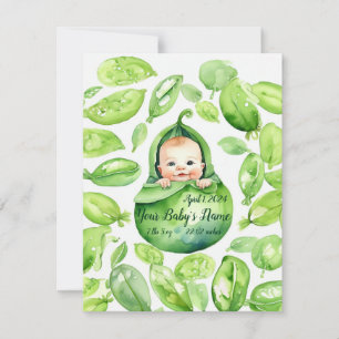 Pea Pod Preciété Faire-part de naissance