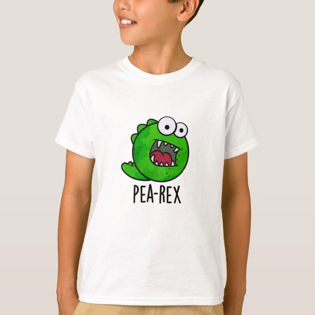 Pea Rex Funny Dinosaur Veggie TRex Pun  T-Shirt (Front)