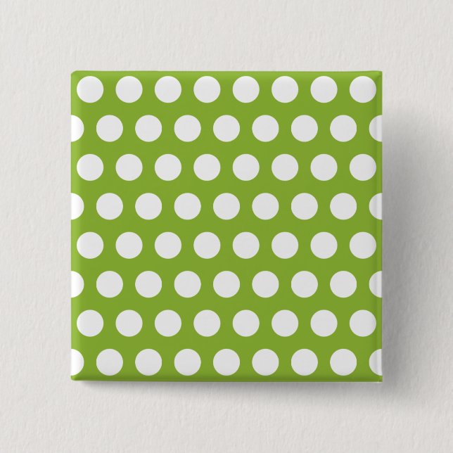 Pea Soup w/ Dots 2 Inch Square Button (Front)