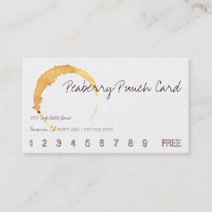 Peaberry Coffee Drink Punch Card