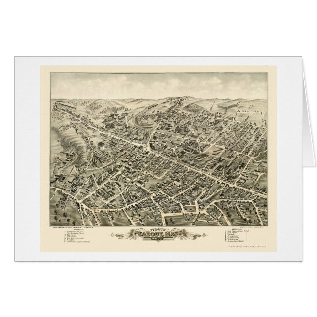 Peabody, carte panoramique de mA - 1877 (Devant horizontal)