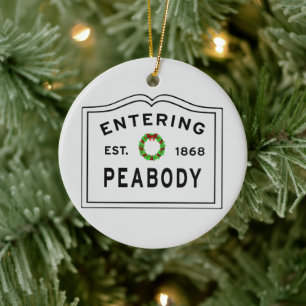Peabody, MA Vacances en céramique ornement