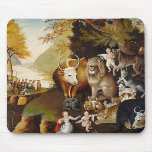 Peacable Kingdom Fine Art Custom Print  Painting Mouse Pad