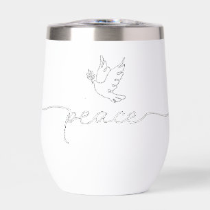 PEACE 11oz STAINLESS STEEL INSULATED WINE TUMBLER