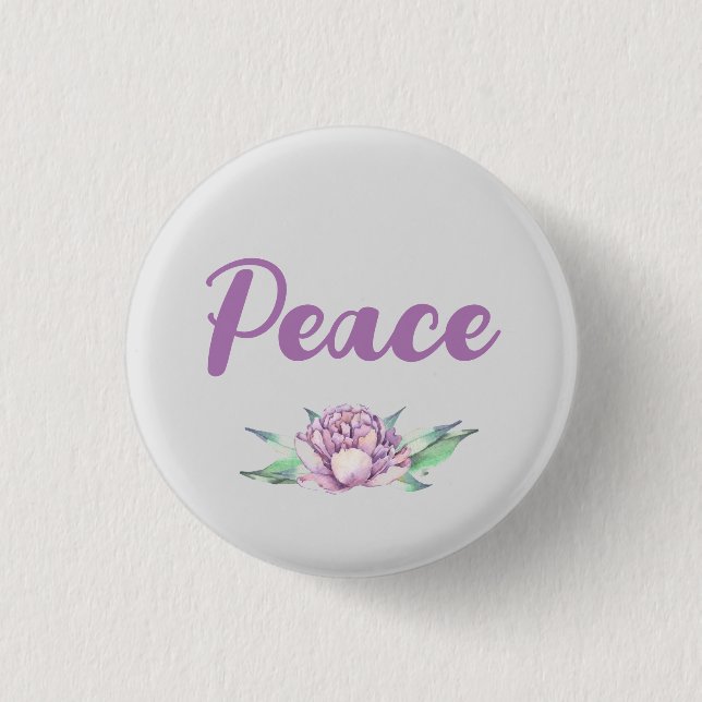 peace  1 inch round button (Front)