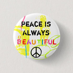 Peace 1 Inch Round Button