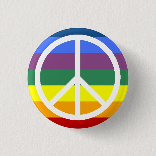 peace 1 inch round button (Front)
