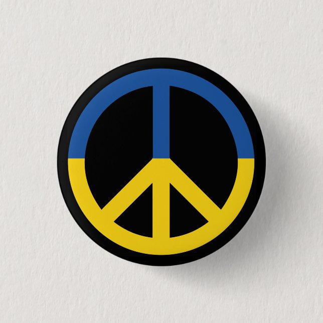 peace 2 1 inch round button (Front)
